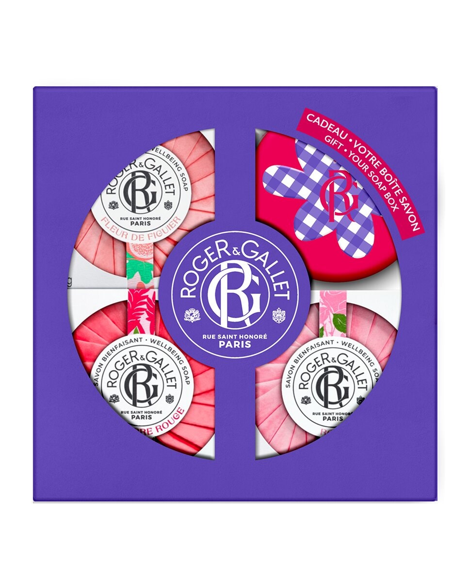 Roger&Gallet - Estuche de Jabones Bienestar Fleur de Figuier, Gingembre Rouge y Rose Roger & Gallet. - Image 1