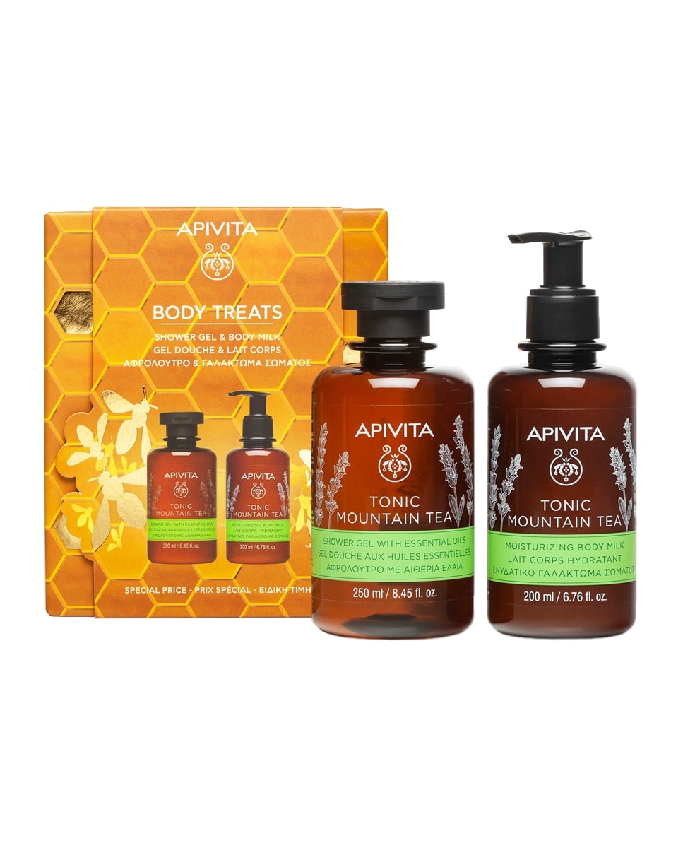 Apivita - Cofre Tonic Mountain Tea Gel + Leche Corporal 200 ml Apivita. - Image 1