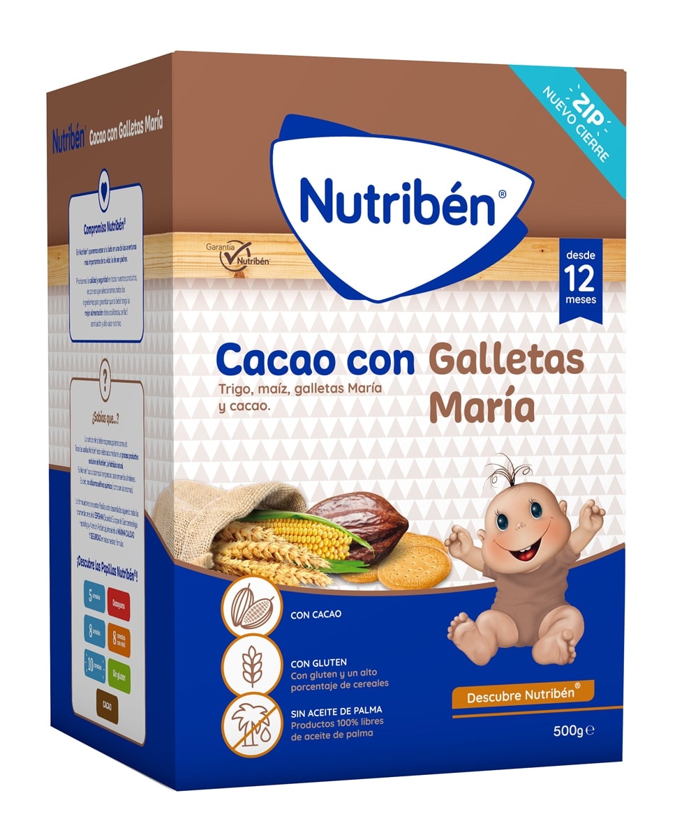 Nutribén® - Papilla instantánea de cacao con galleta María Nutribén. - Image 1