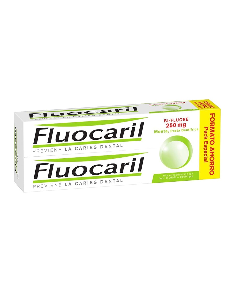 Fluocaril - Duplo Pasta de dientes anti-caries Fluocaril Bi-Fluoré Sabor Menta Fluocaril. - Image 1
