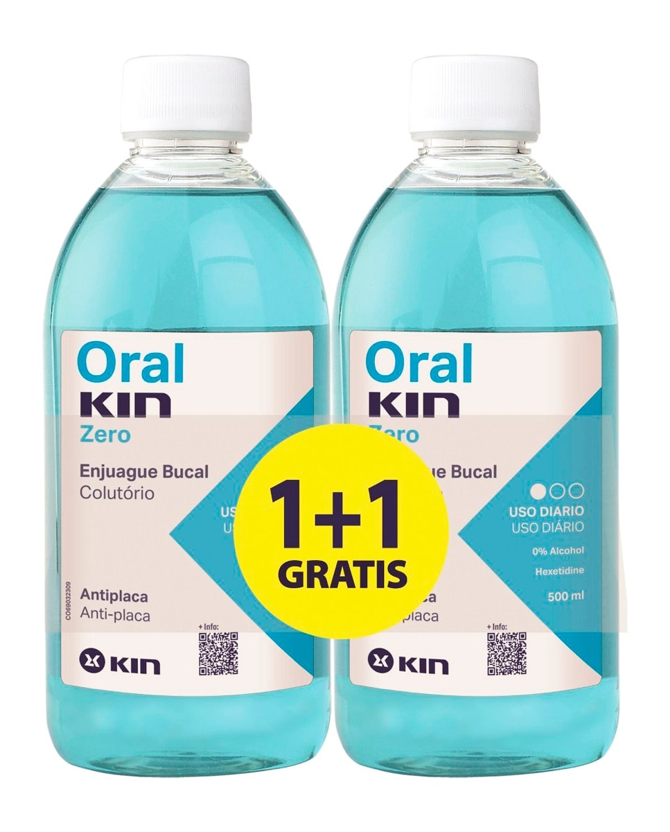 Kin - Pack Enjuague Bucal Oralkin Zero 2 x 500 ml Kin. - Image 1