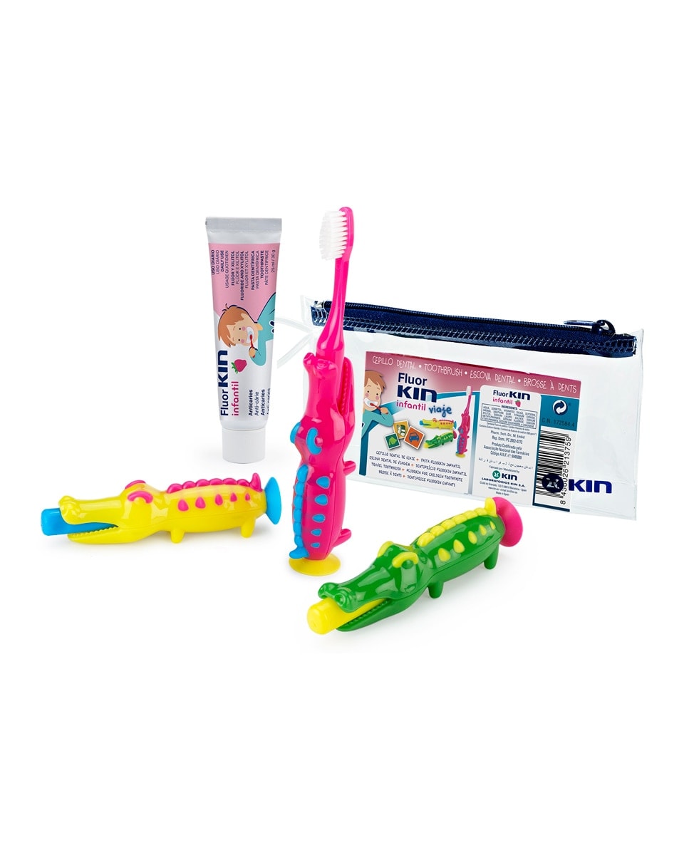Kin - Pack Cepillo Dental Cocodrilo Viaje Kin. - Image 1