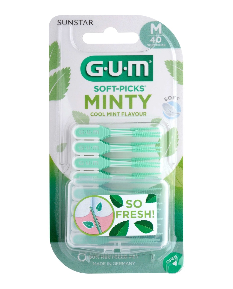 Gum - 40 Unidades Palillos Interdentales Soft-Picks Minty Medium Menta Gum. - Image 1
