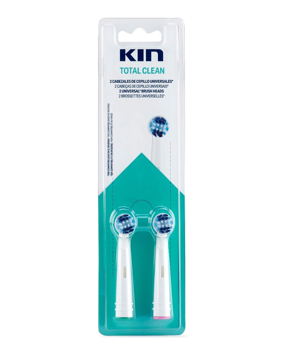 Kin - 2 unidades Recambio Cabecal cepillo eléctrico Limpieza total Kin. - Image 1