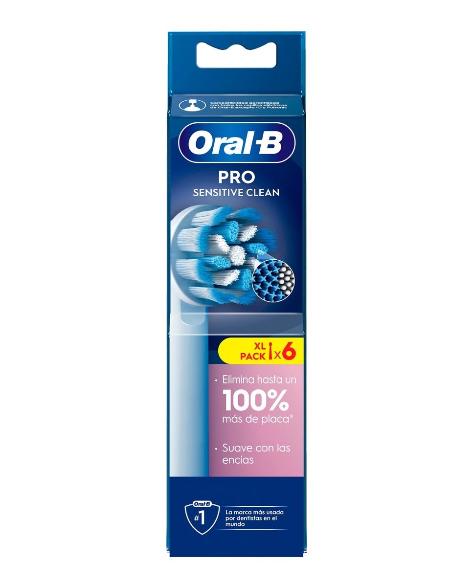 ORAL-B - 6 Cabezales De Recambio Pro Sensitive Clean Oral-B. - Image 1