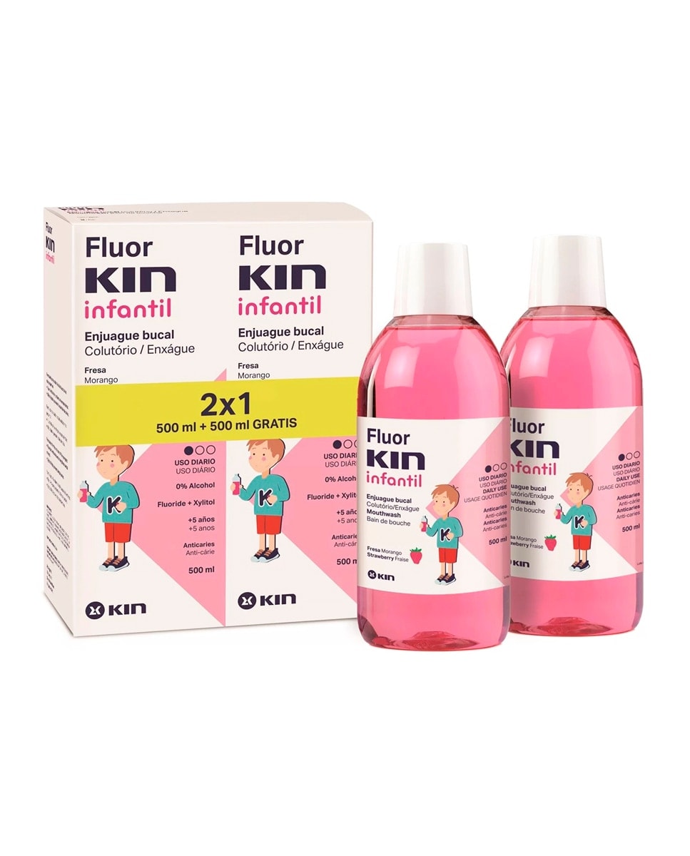 Kin - Pack 2 unid Enguaje Bucal infantil FluorKin Kin. - Image 1