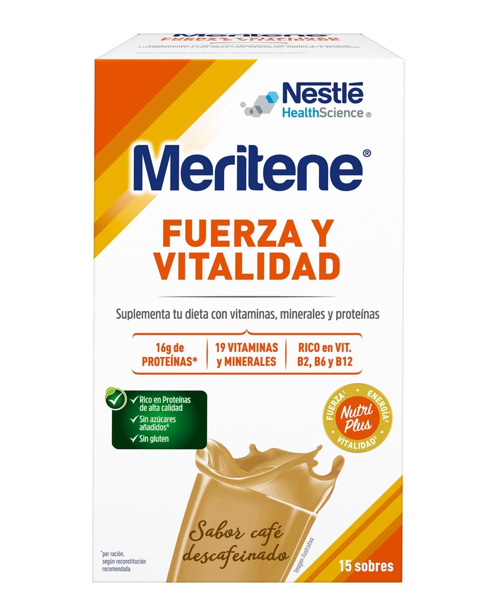 Meritene - 15 Sobres Batido sabor Café descafeinado Meritene. - Image 1