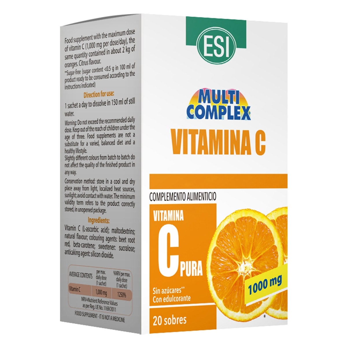 ESI - 20 sobres Vitamina C 1.000 mg Polvo ESI. - Image 1