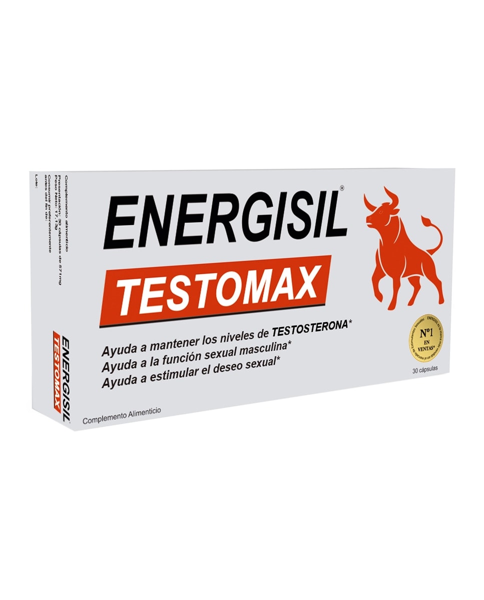 Pharma Otc - 30 Cápsulas Complemento Alimenticio Testomax Energisil. - Image 1