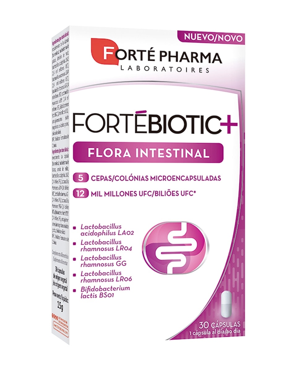 Forte Pharma - 30 Cápsulas Complemento Alimenticio Fortebiotic+ Flora Intestinal Forte Pharma. - Image 1