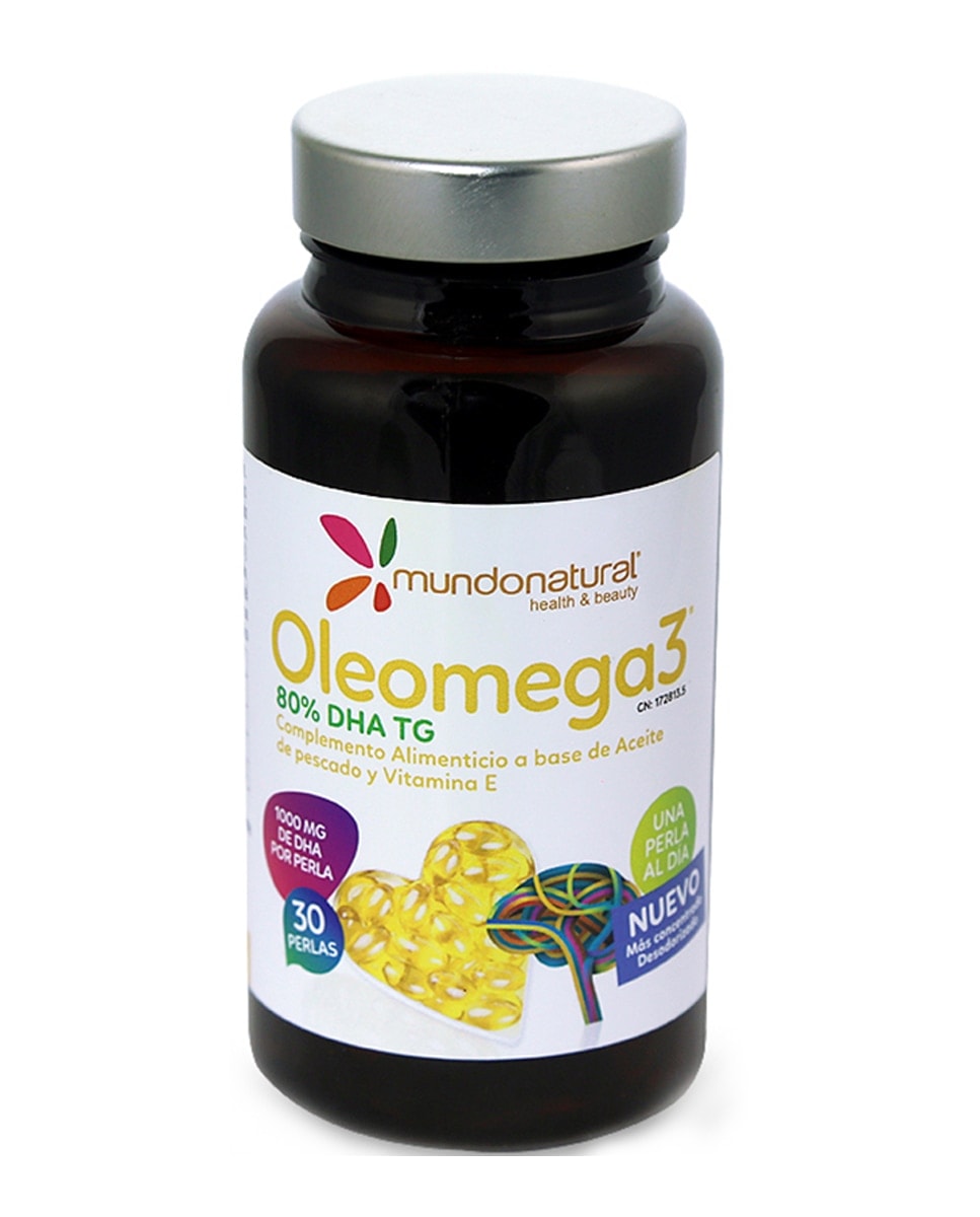 Mundo Natural - 30 perlas Oleomega 3 80% DHA Mundo Natural. - Image 1