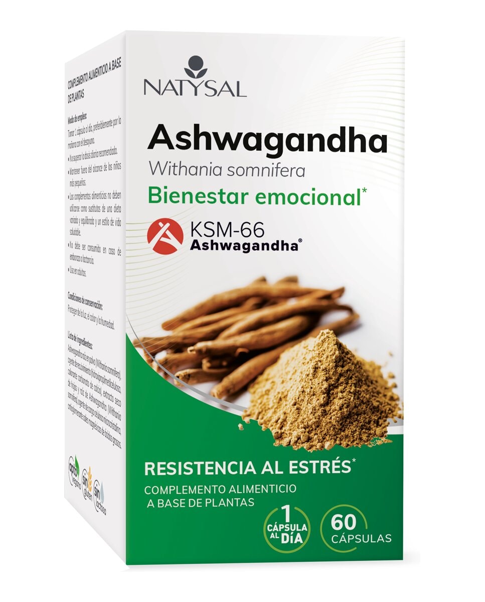 Natysal - 60 Cápsulas Complemento alimenticio Ashwagandha Natysal. - Image 1