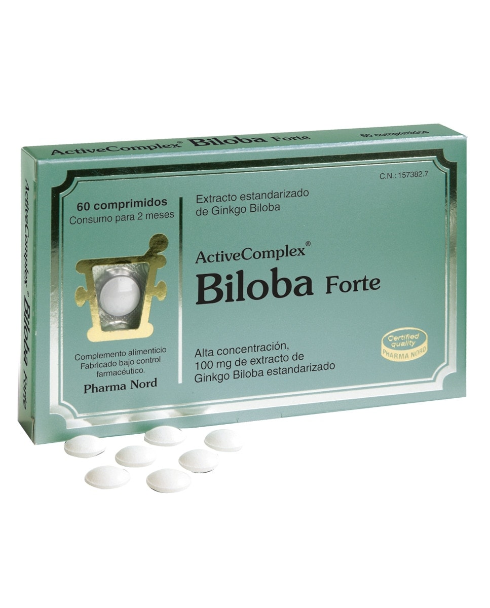 Pharma Nord - Comprimidos para la memoria ActiveComplex Biloba Forte Pharma Nord. - Image 1