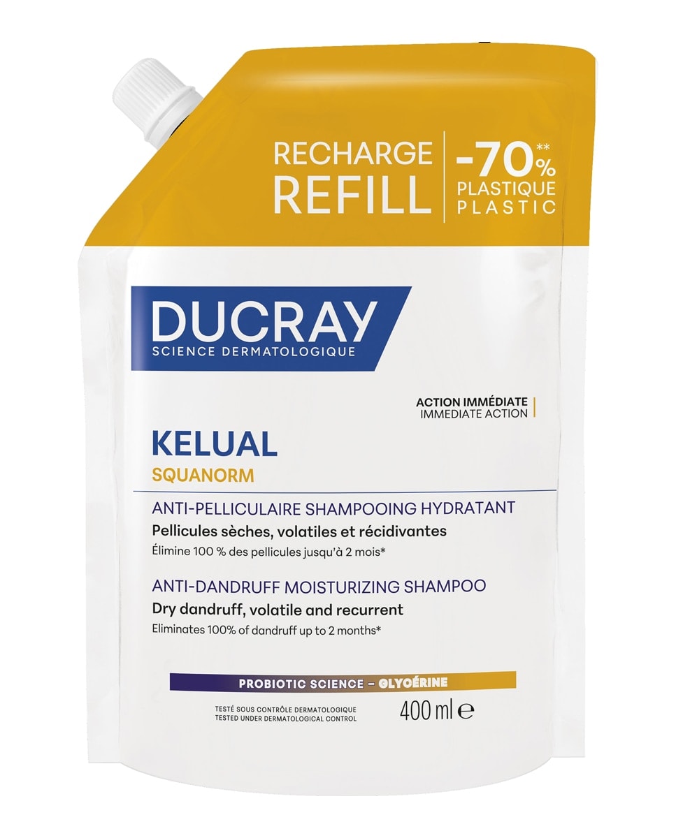 Ducray - Champú Hidratante Anticaspa KELUAL SQUANORM 400 Ml Ducray. - Image 1