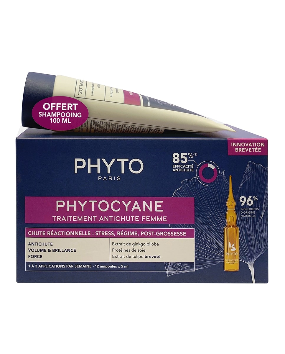 Phyto - Pack Tratamiento Reaccional Anticaída Phytocyane. - Image 1