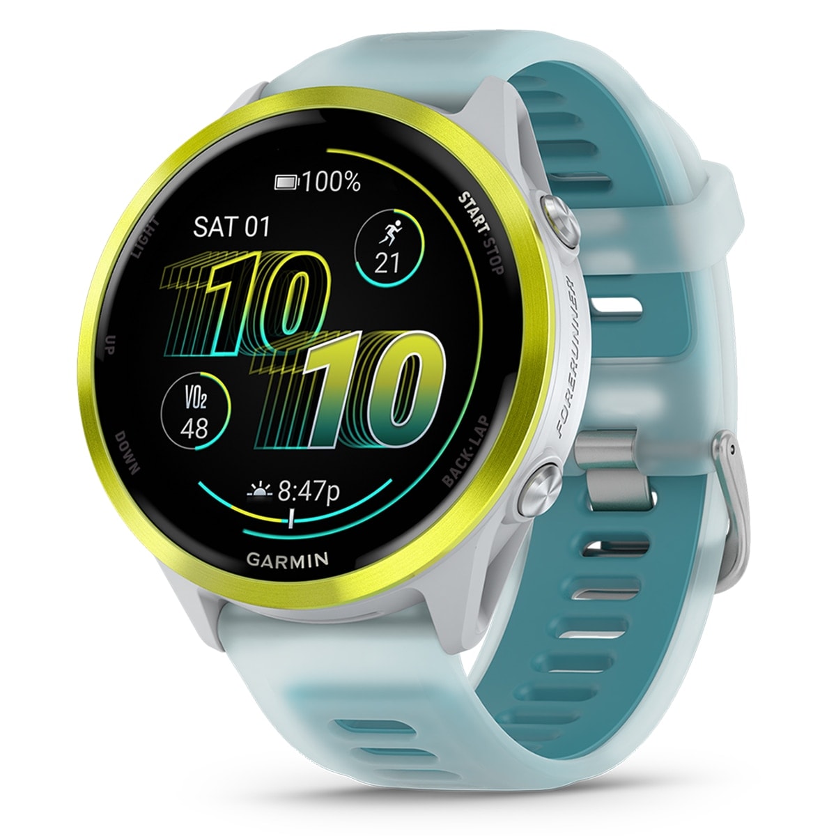 Garmin - Reloj smartwatch unisex Forerunner 570 47mm Blanco-Amarillo Garmin. - Image 1