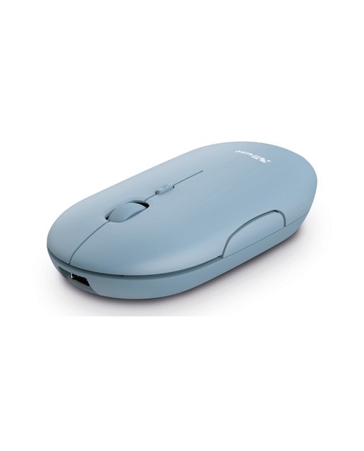 Trust - Ratón inalámbrico recargable Trust Puck azul Bluetooth. - Image 1