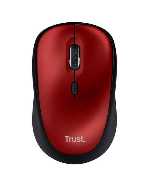 Trust - Ratón inalámbrico silencioso Trust Yvi+ rojo. - Image 1