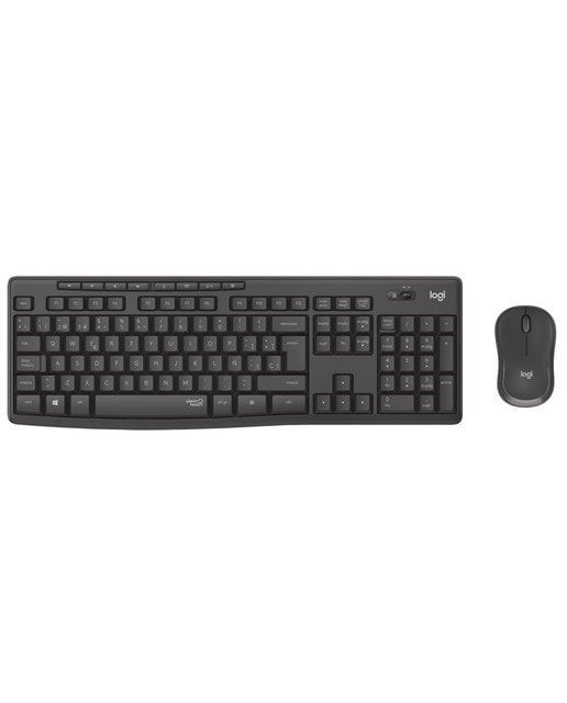 Logitech - Combo de teclado + ratón inalámbricos Logitech MK295 Grafito. - Image 1