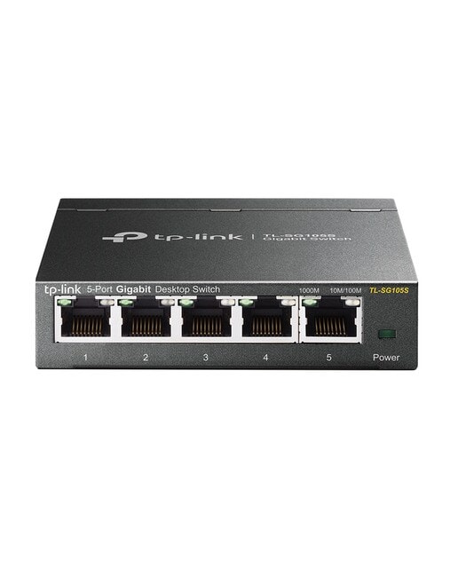 TP-LINK - Switch TP-Link TL-SG105S, 5 puertos RJ-45, Gigabit Ethernet 10-100-1000 Mbps. - Image 1