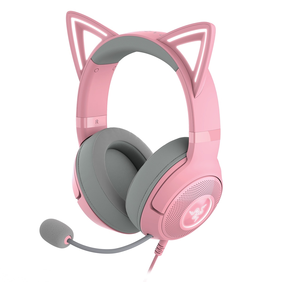 Razer - Auriculares Gaming con micrófono y cable Razer Kraken Kitty V2 Quartz. - Image 1