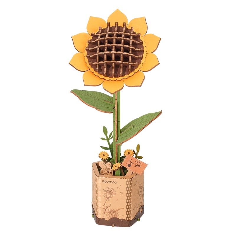 Robotime - Maqueta de madera Robotime Girasol. - Image 1