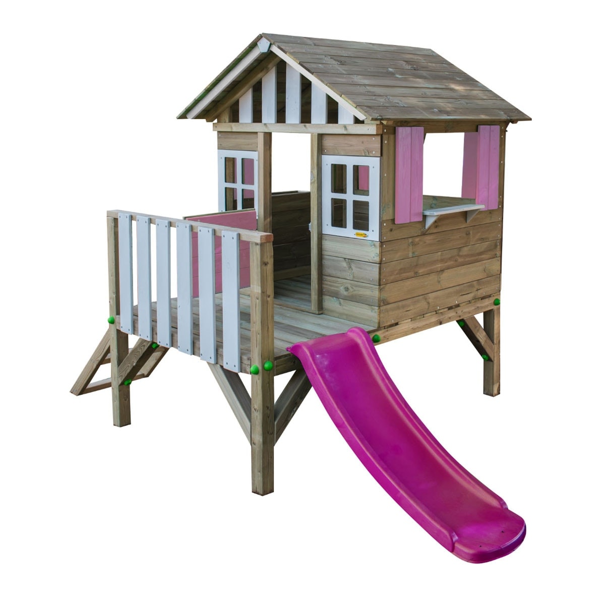 MASGAMES - Casita Lollipop rosa elevada Madera. - Image 1