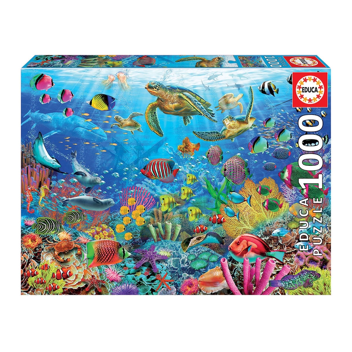 EDUCA - Puzzle 1000 Piezas Tropical Fantasy Turtles Educa. - Image 1