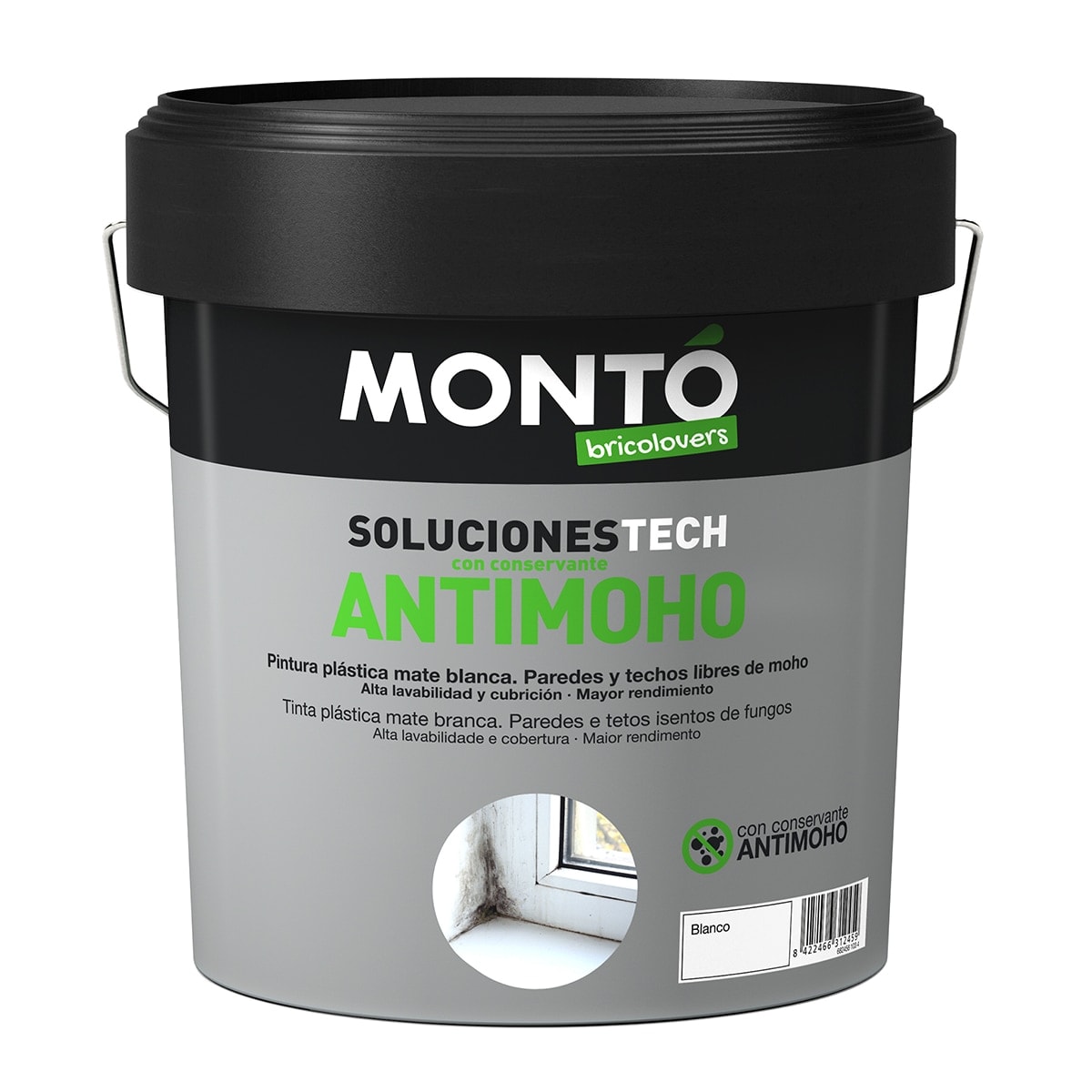MONTÓ - Pintura Plástica Mate Antimoho 4 l. - Image 1