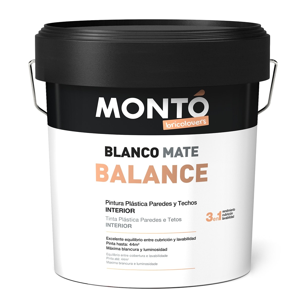 MONTÓ - Pintura Plástica Mate Paredes y Techos Balance. - Image 1