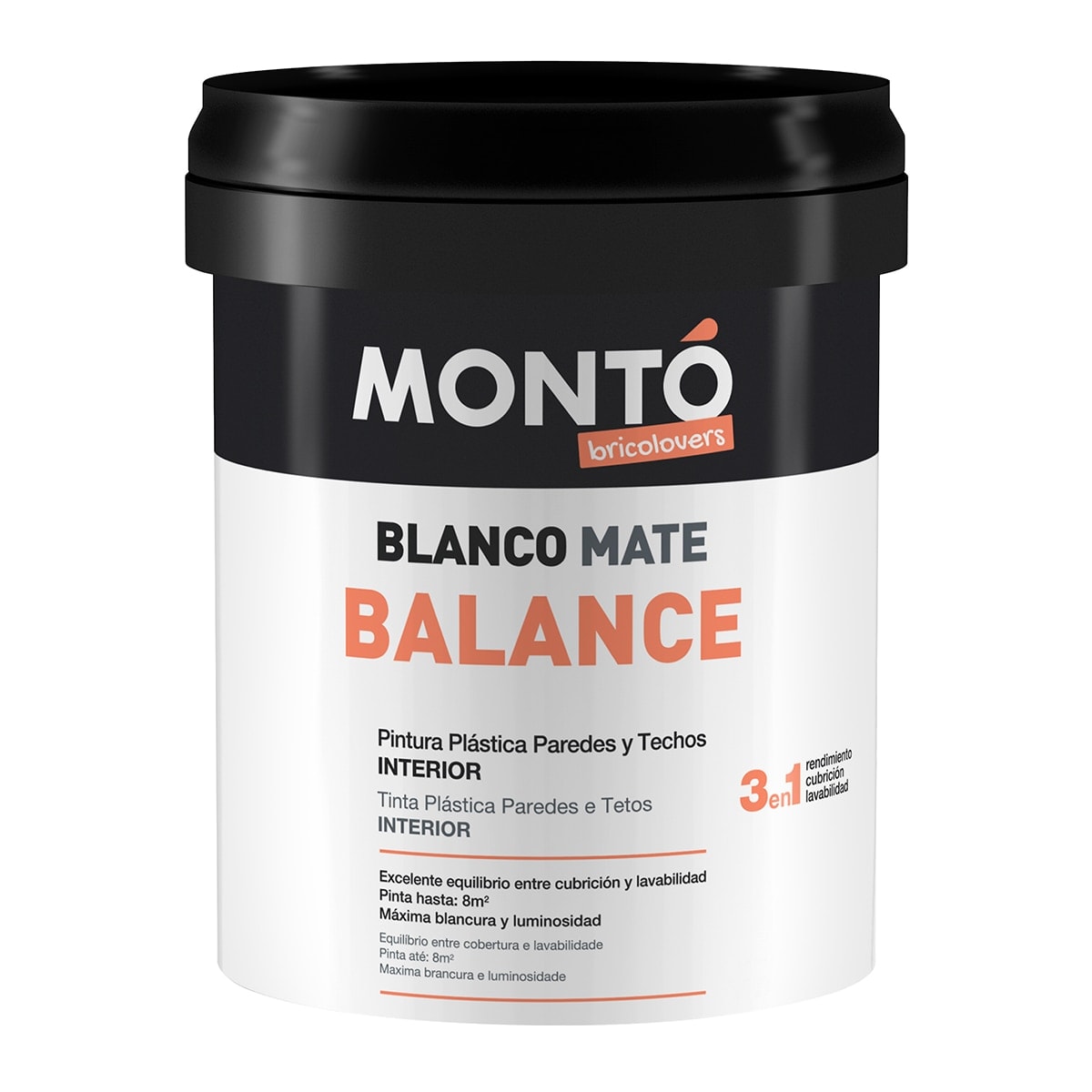 MONTÓ - Pintura Plástica Mate Paredes y Techos Balance. - Image 1