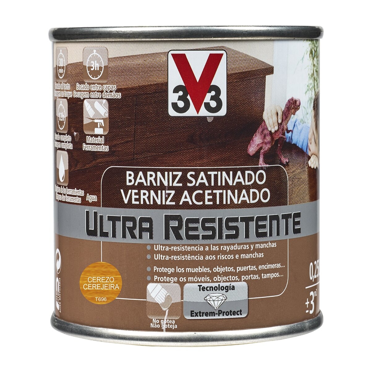 V33 - Barniz Satinado Madera Ultra Resistente. - Image 1