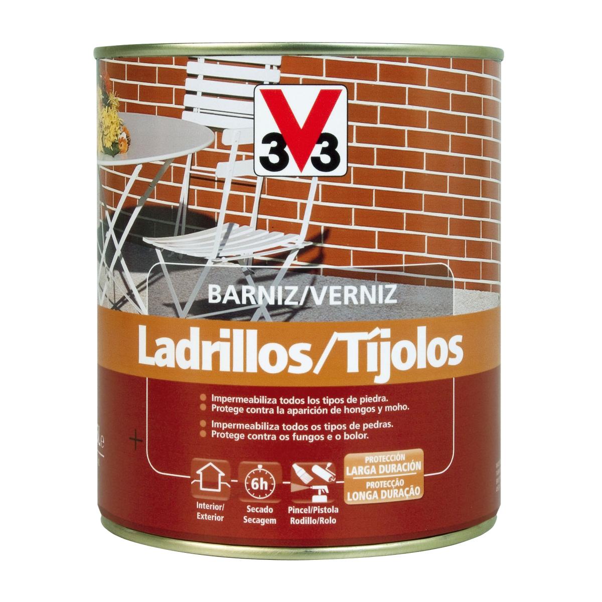 V33 - Barniz Ladrillos y Piedra Brillante 750 ml. - Image 1