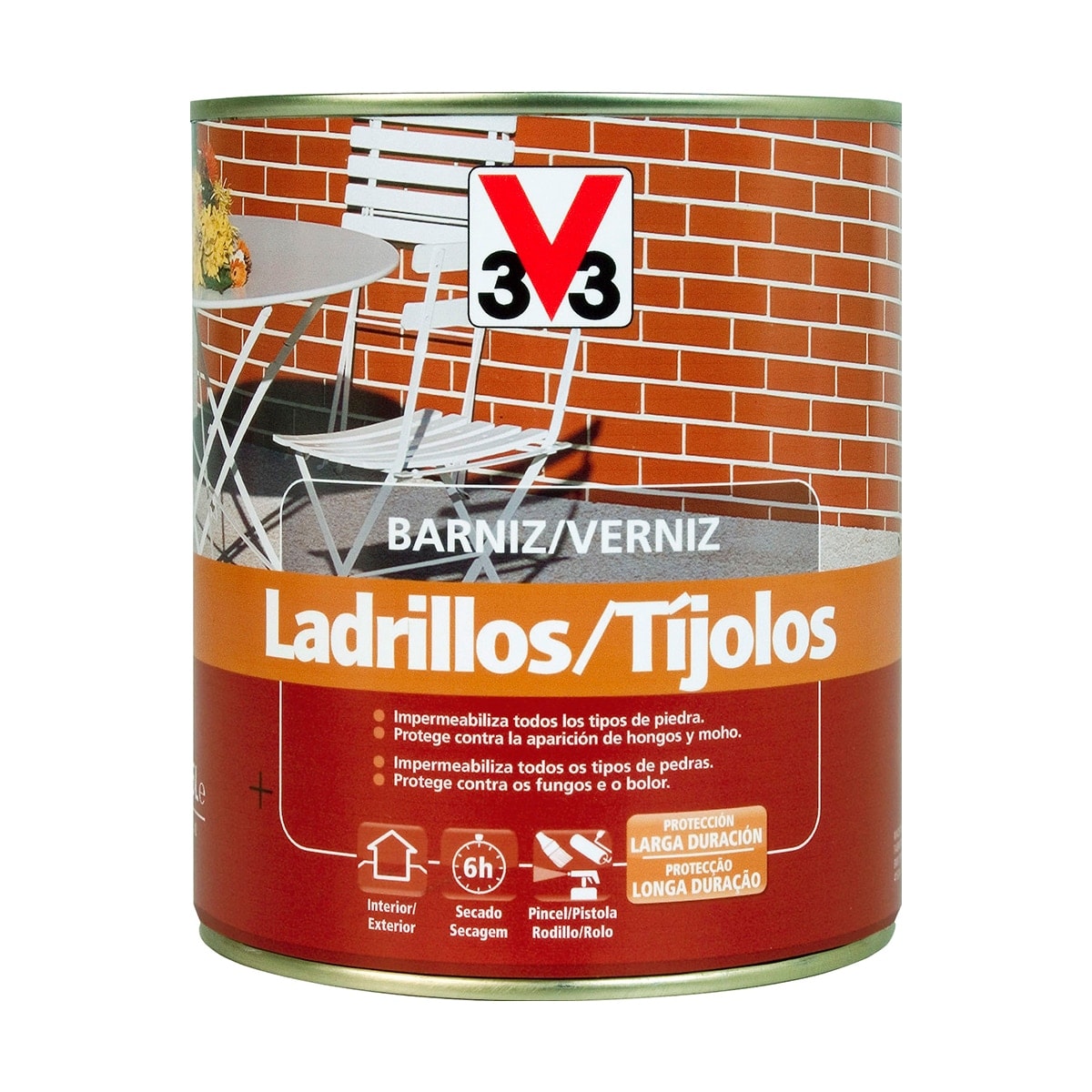 V33 - Barniz Ladrillos y Piedra Mate 750 ml. - Image 1
