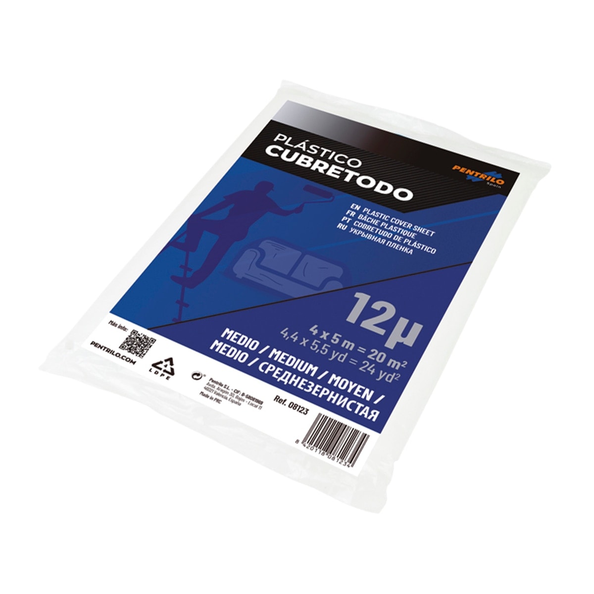 Pentrilo - Cubretodo Plástico Medio 4 x 5 m. - Image 1