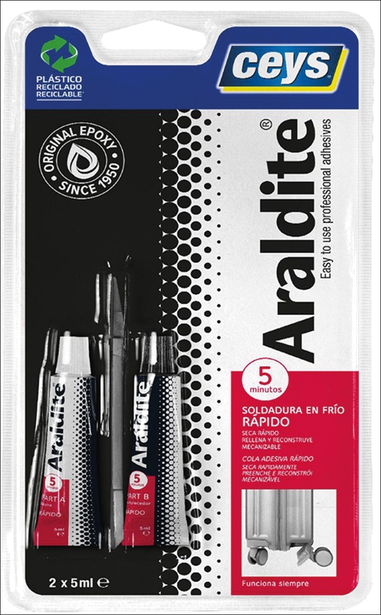Ceys - Adhesivo Araldite Epoxi Rápido 5 + 5 ml. - Image 1