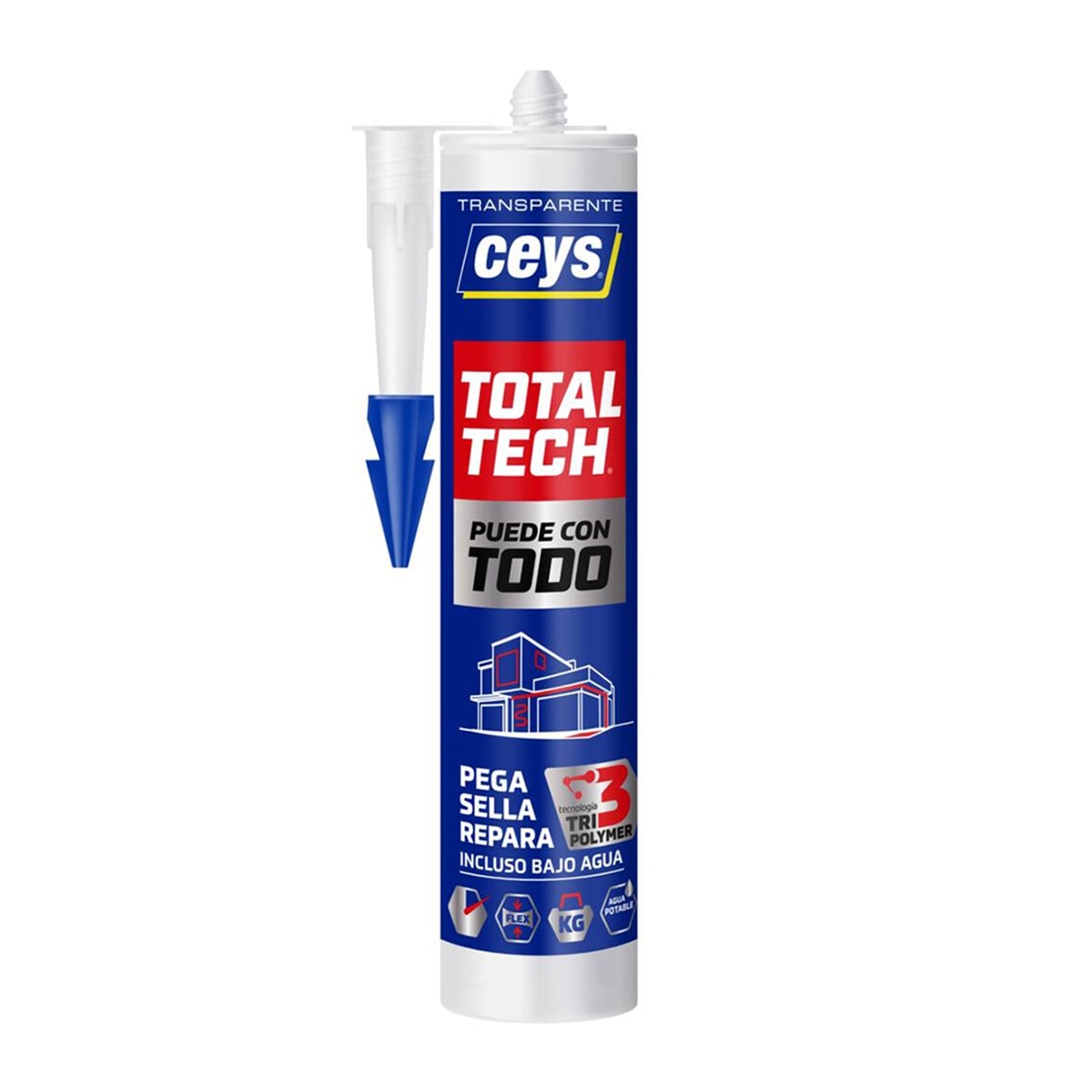 Ceys - Adhesivo Sellador Total Tech Transparente 290 ml. - Image 1