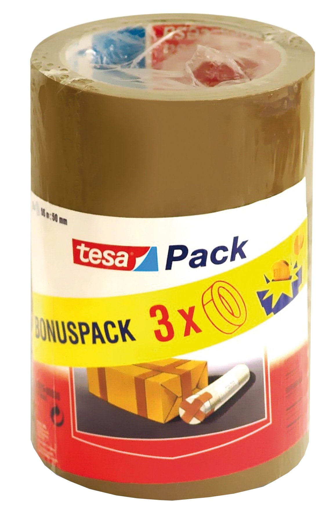 Tesa - Cinta Embalaje Strong 66 m - Pack 3 Uds. - Image 1