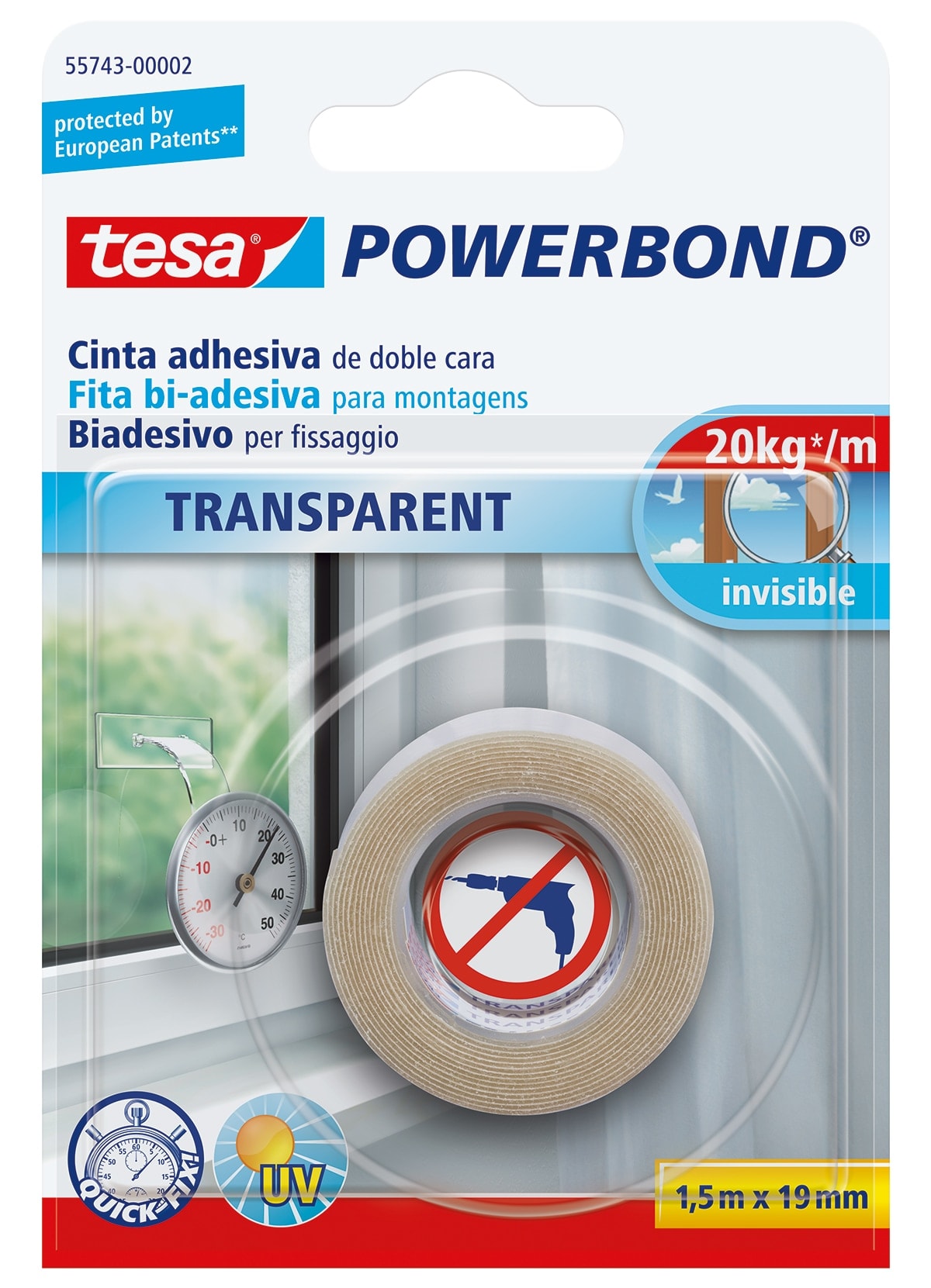 Tesa - Cinta Doble Cara Transparente Powerbond. - Image 1