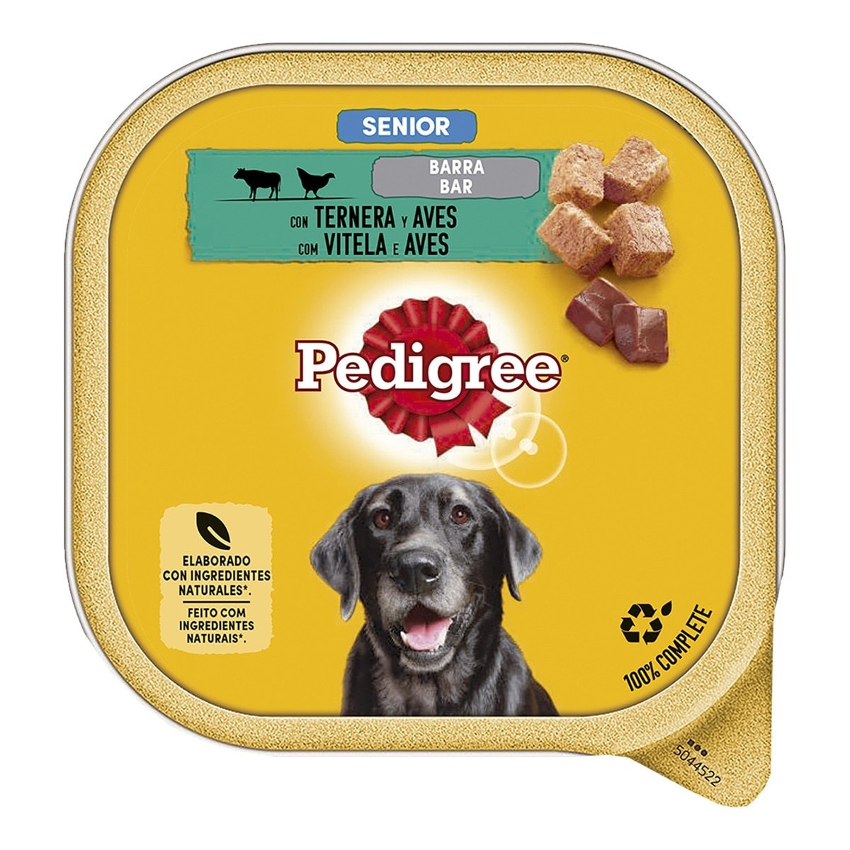 Pedigree - Comida húmeda para perros sénior Pedigree Tarrina paté ternera y aves 300 g. - Image 1