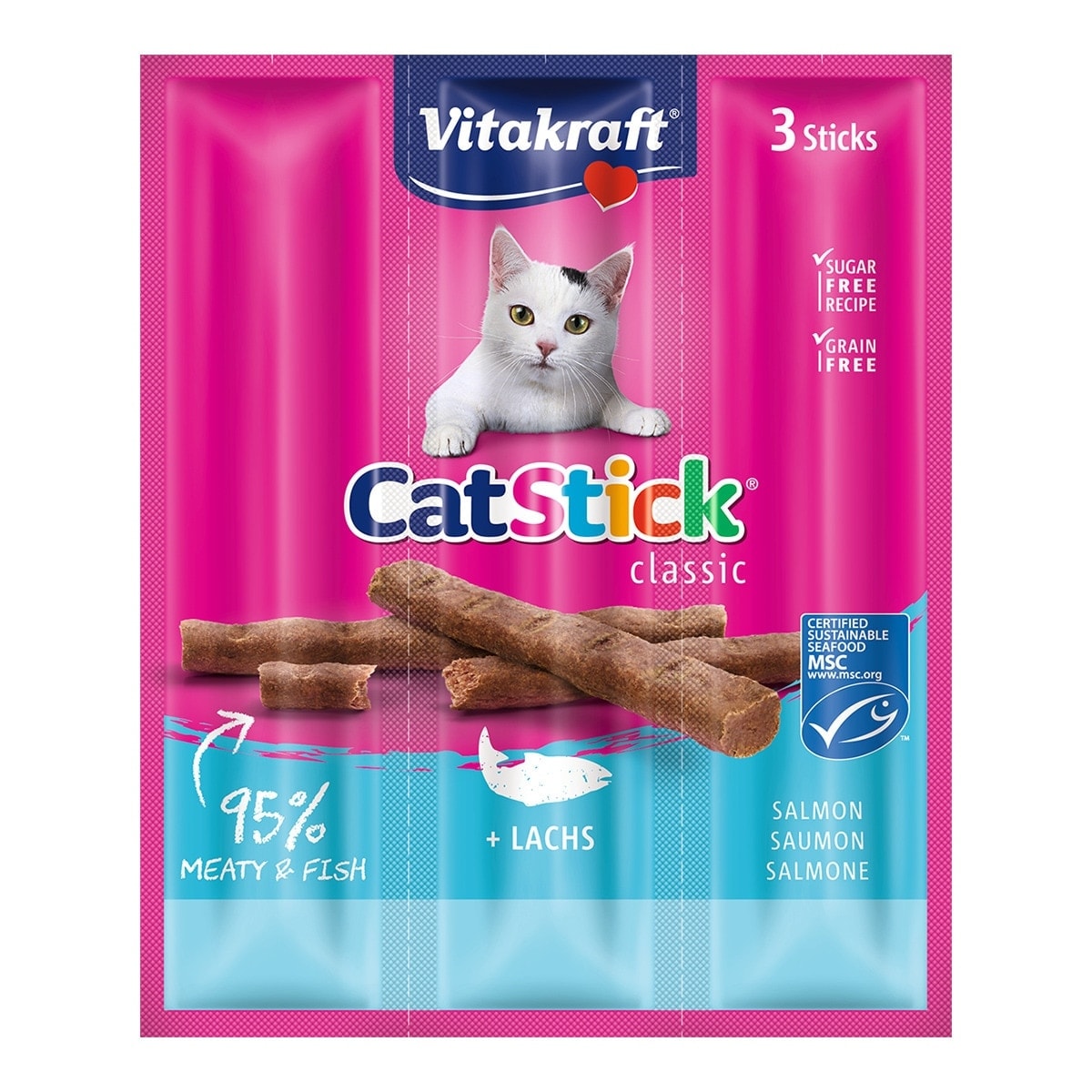 Vitakraft - Snack para gatos Vitakraft Catsticks Classic salmón. - Image 1
