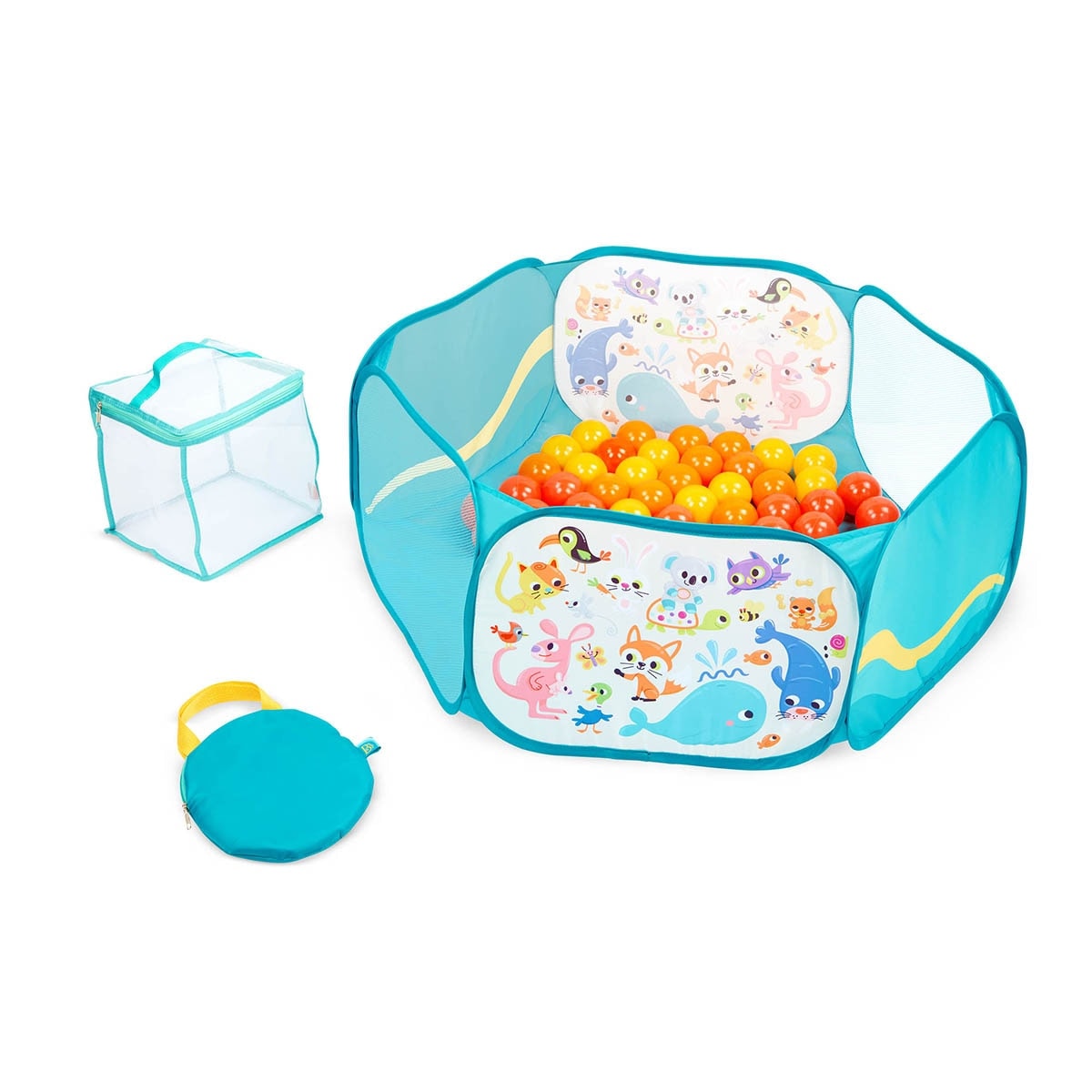 B.TOYS - Piscina plegable con 42 bolas de colores B Toys. - Image 1