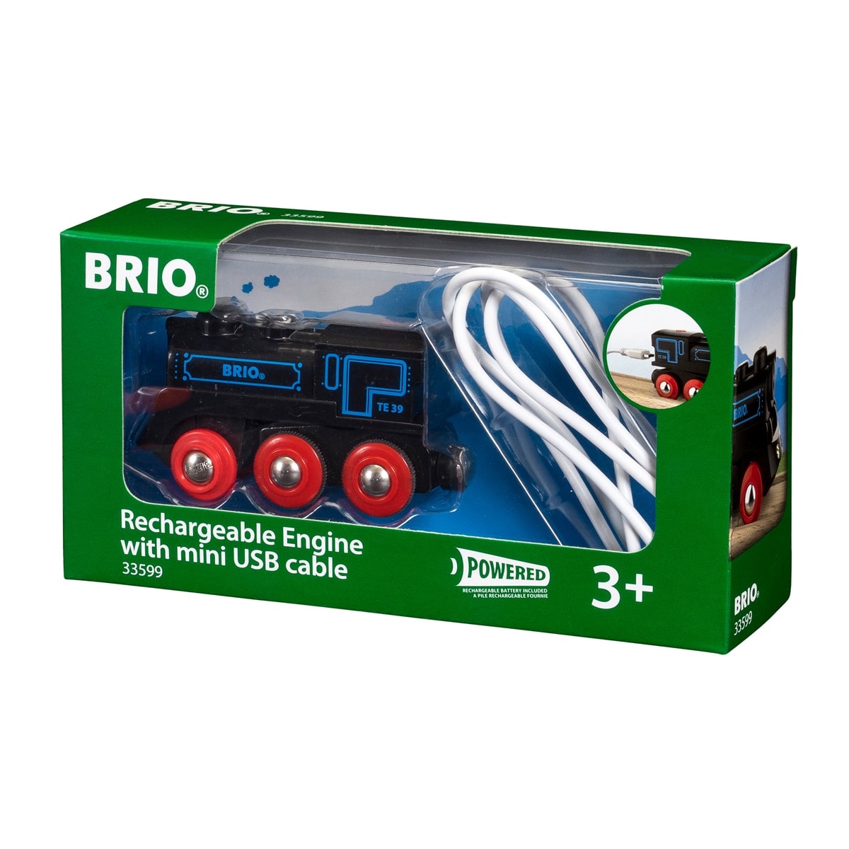 BRIO - Locotomora recargable con cable mini USB Brio. - Image 1