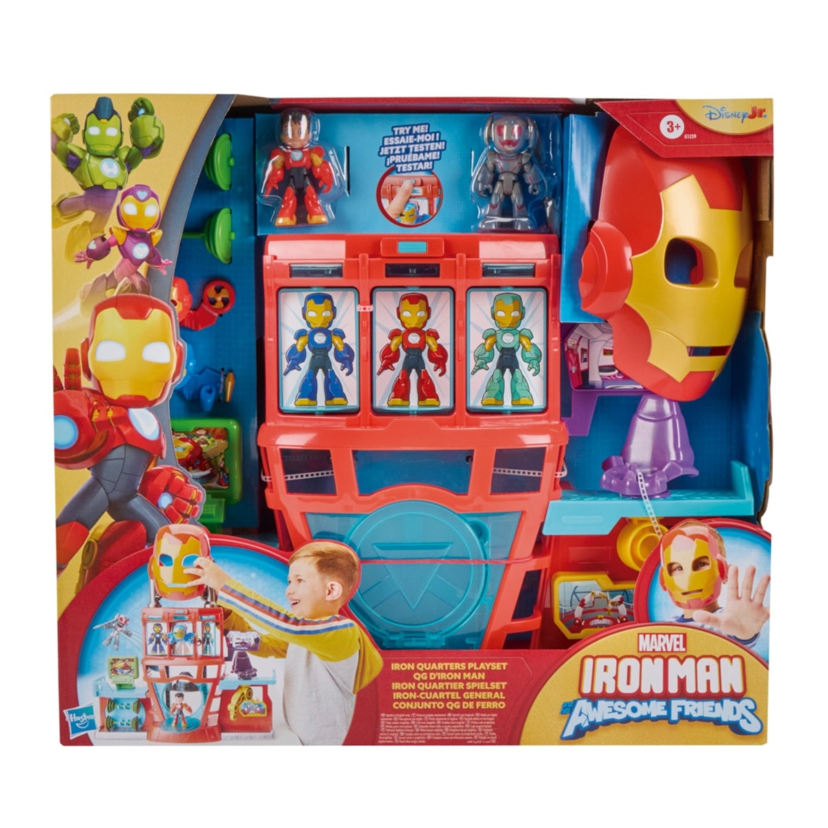 Hasbro - Set de juego Cuartel general Iron Man And His Awesome Friends Marvel. - Image 1