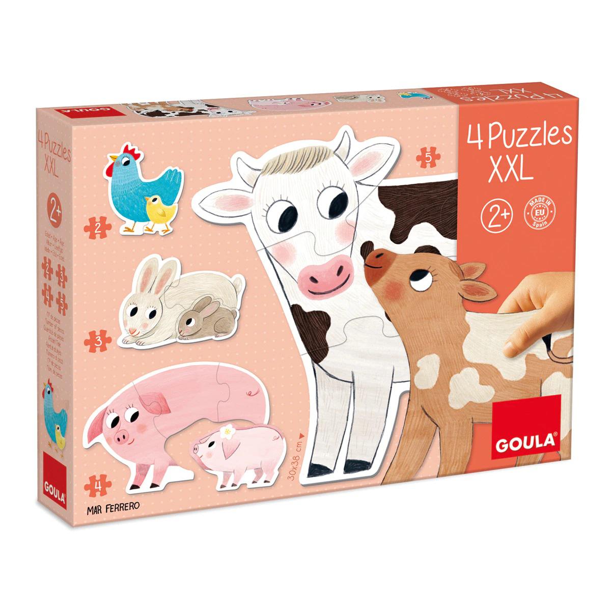 Juguete de Madera Puzzle XXL mamás y bebés Goula - Image 1