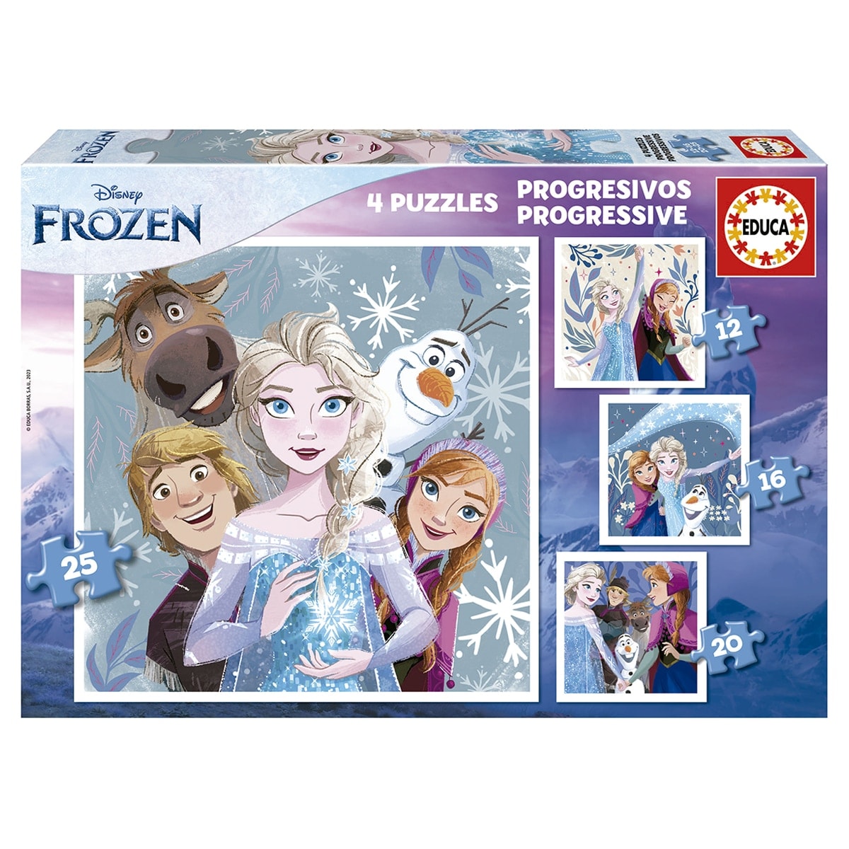 EDUCA - Puzzles Progresivos Frozen 12-16-20-25 Educa. - Image 1