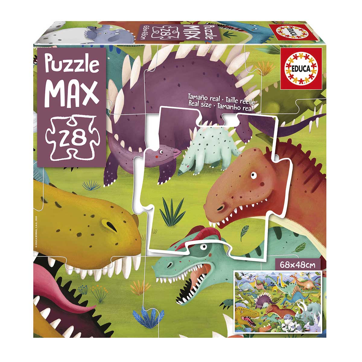 Educa Borrás - Puzzle Max 28 Piezas Dinosaurios Educa Borras. - Image 1