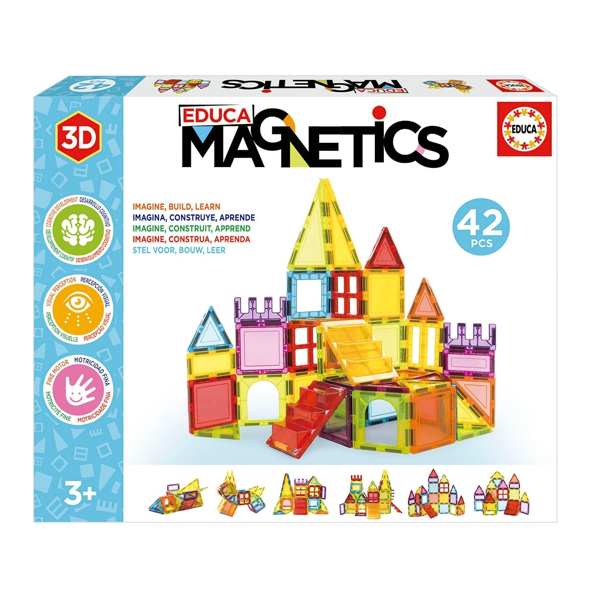 EDUCA - Bloques magnéticos 42 piezas Educa Magnetics. - Image 1