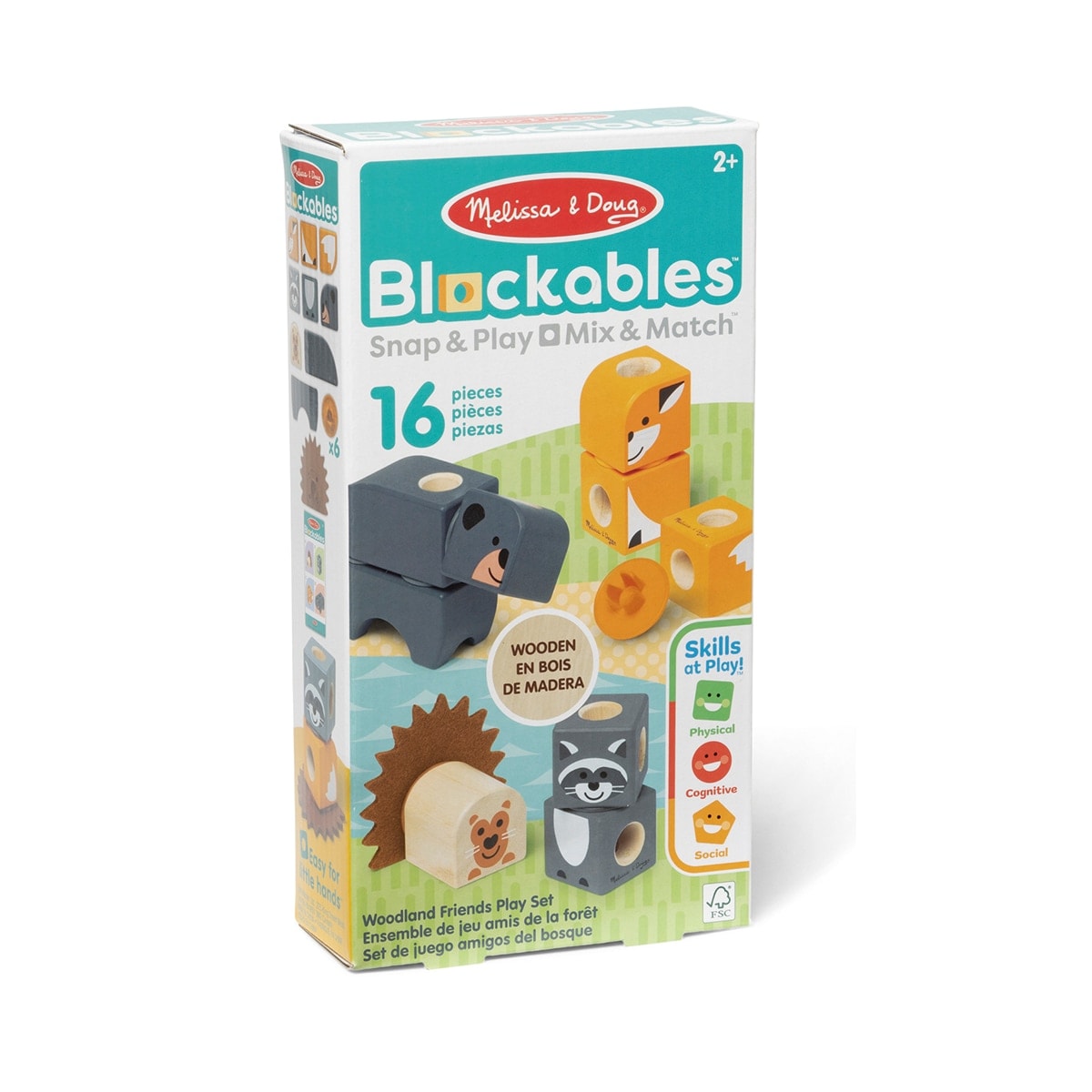 Melissa & Doug - Set de construcción Blockables Woodland Creatures 16 piezas Melissa & Doug. - Image 1