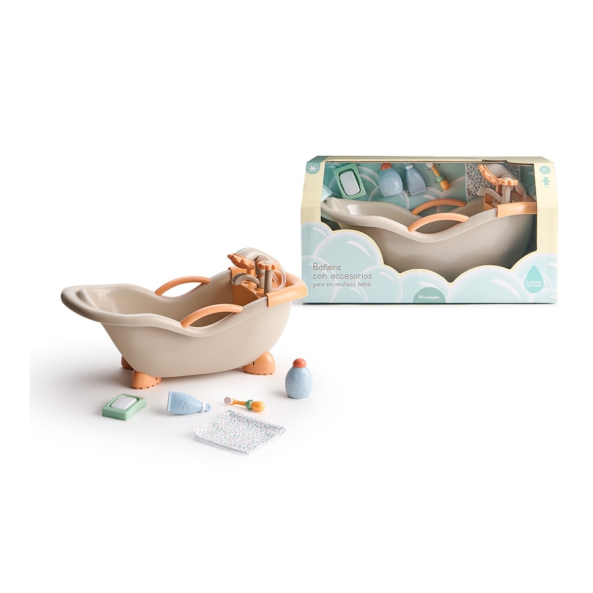 El Corte Inglés - Bañera con accesorios para muñeco bebé El Corte Inglés. - Image 1